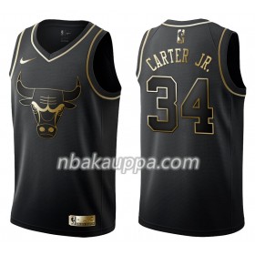 Chicago Bulls Wendell Carter Jr. 34 Nike Musta Golden Edition Pelipaidat Swingman - Miesten